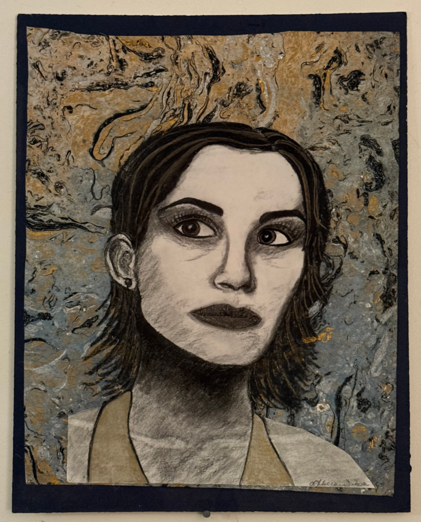 Original Art by AKS: Old self Portrait